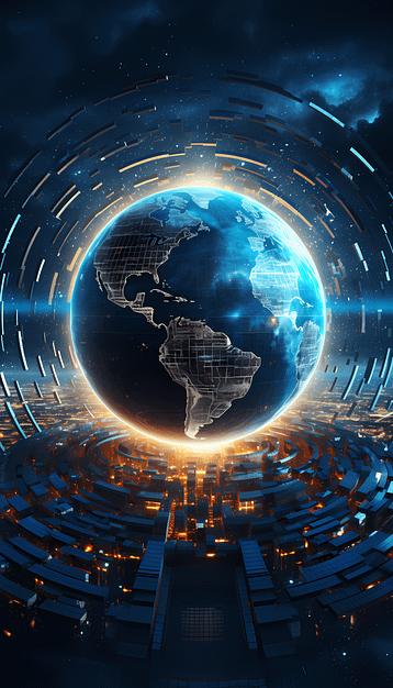 Virtual World to symbolize breaking news from around the world.